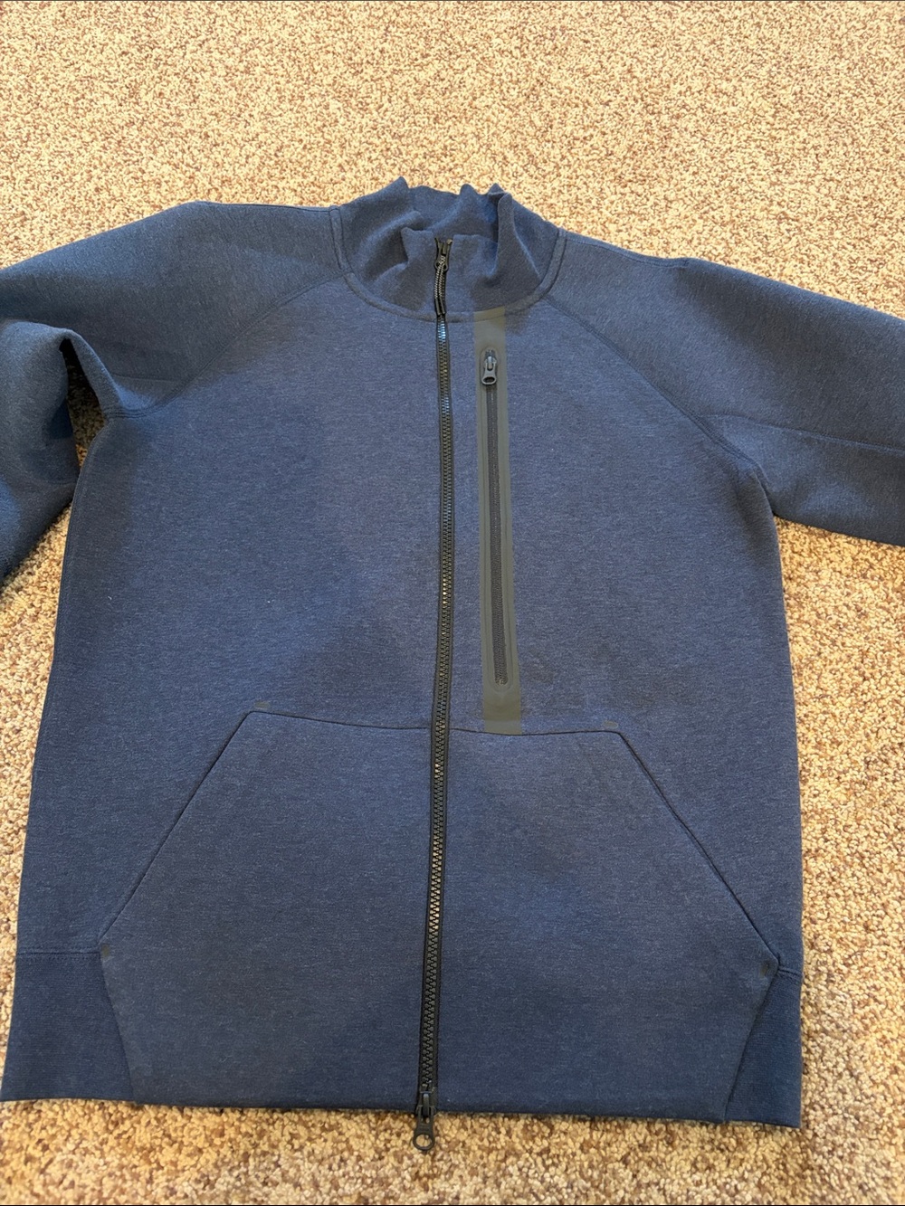 lululemon athletica Men's Deep Navy heather Full-Zip Jacket Tech fleece